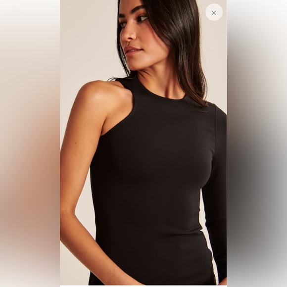ABERCROMBIE Asymmetrical One-Shoulder Ponte Mini Dress NWT - Picture 5 of 9